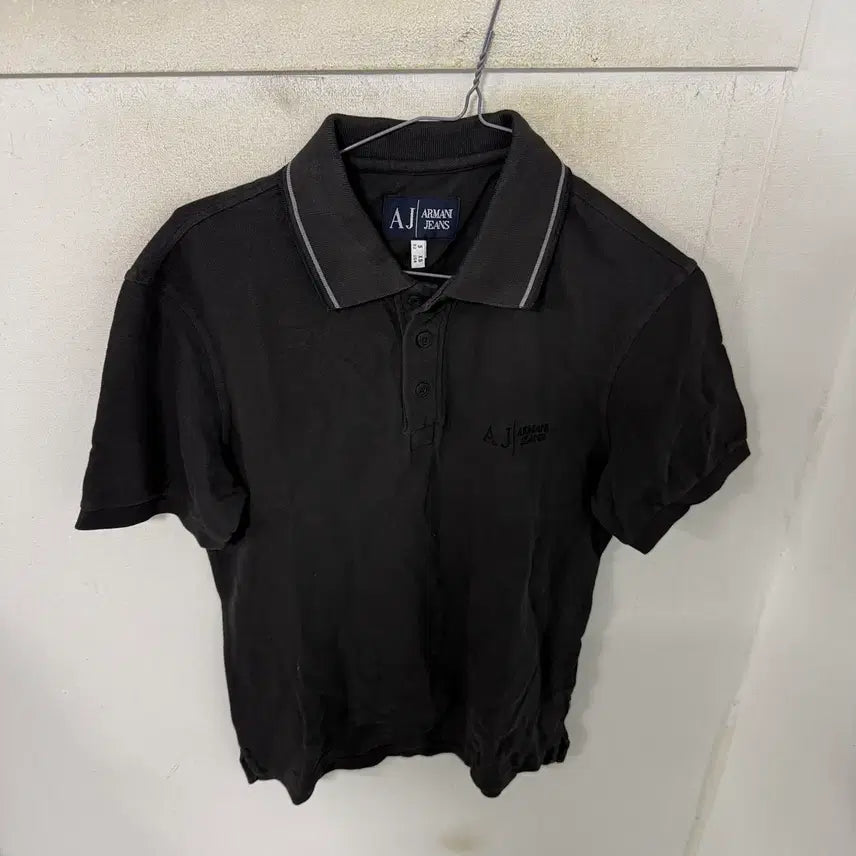 [BUNJANG] Giorgio Armani Jeans T-shirt Black / 새상품 아르마니 반팔 카라티