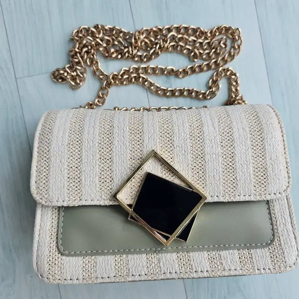 [BUNJANG] Gray Chain Shoulder Bag Women's Bag / (새상품)그레이 체인 숄더백 여성 가방