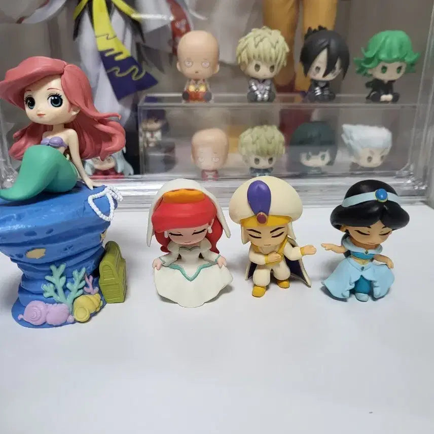 [BUNJANG] Disney The Little Mermaid, Aladdin Figures, Gacha Set (4 Types) / 디즈니 인어공주, 알라딘 피규어, 가챠 4종
