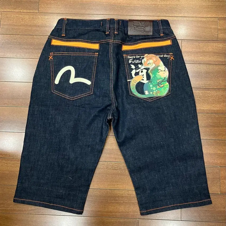 [BUNJANG] Evisu Bermuda Denim Pants / 에비수 데님팬츠 버뮤다 팬츠