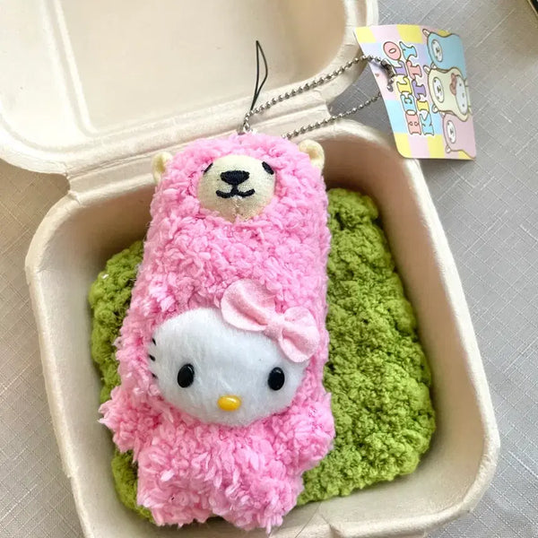 [BUNJANG] Sanrio Hello Kitty Alpaca Plush Keychain (2010) / (2010 고전) 산리오 헬로키티 알파카 인형 키링