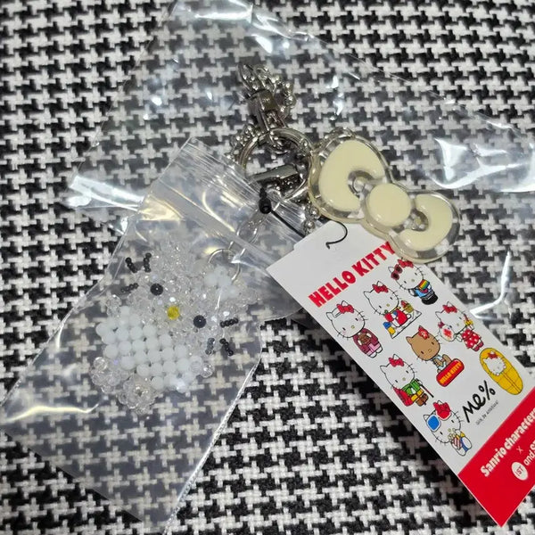 [BUNJANG] Sanrio Classic Hello Kitty Me% Beaded Keyring Strap / 산리오 고전 헬로키티 키티 미퍼센트 Me% 비즈 키링 스트랩
