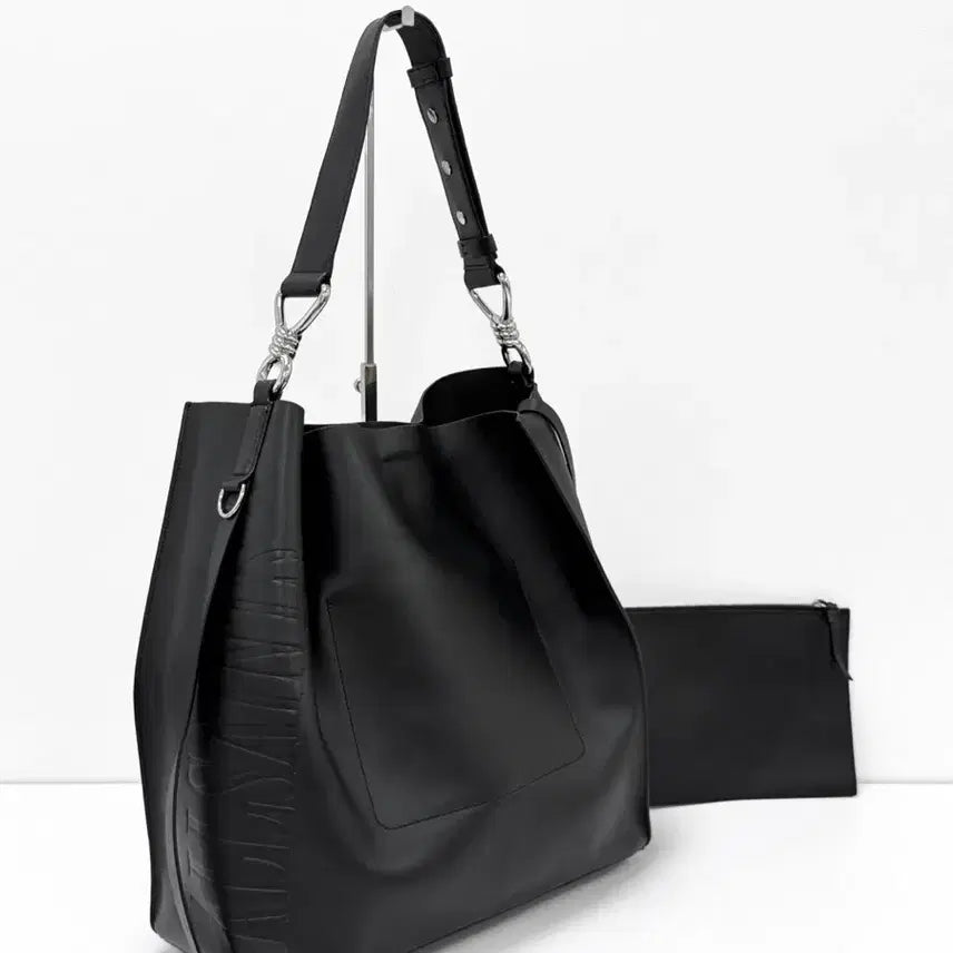 [BUNJANG] AllSaints Captain North South Leather Shoulder Bag / 올세인츠 캡틴 노스 사우스 숄더백