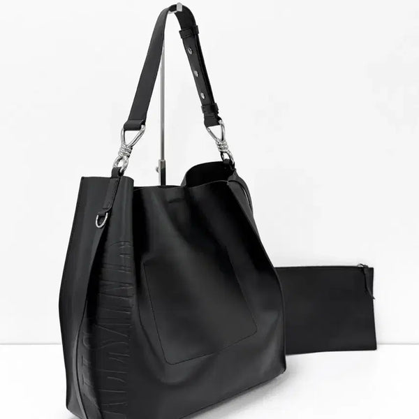 [BUNJANG] AllSaints Captain North South Leather Shoulder Bag / 올세인츠 캡틴 노스 사우스 숄더백