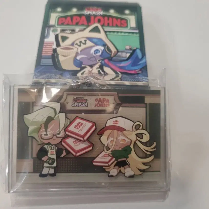 [BUNJANG] Cookie Run Papa John's Collaboration Lactose Acrylic Keychain / 쿠키런 파파존스 콜라보 락토스 아크릴 키링
