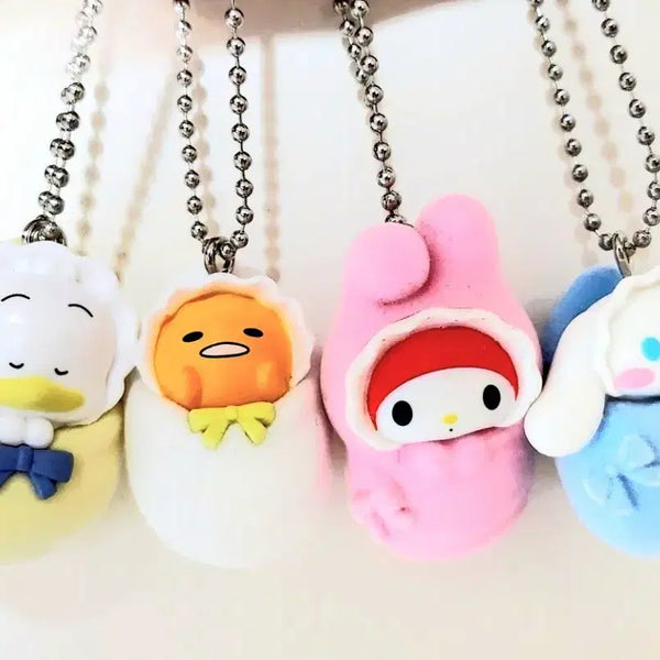 [BUNJANG] Sanrio Gacha Keychain 4 Types Bundle Set / 산리오 갸차 열쇠고리 4종 일괄