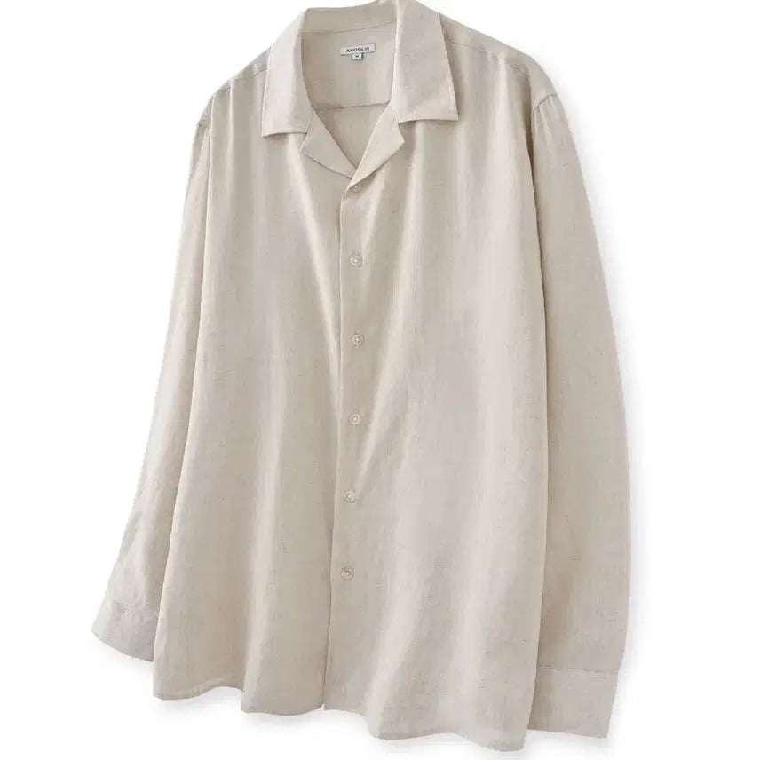 [BUNJANG] Anovlier Loose Fit Open Collar Tencel Linen Shirt / [M] 루즈핏 오픈카라 텐셀 린넨 셔츠 (아노블리어)