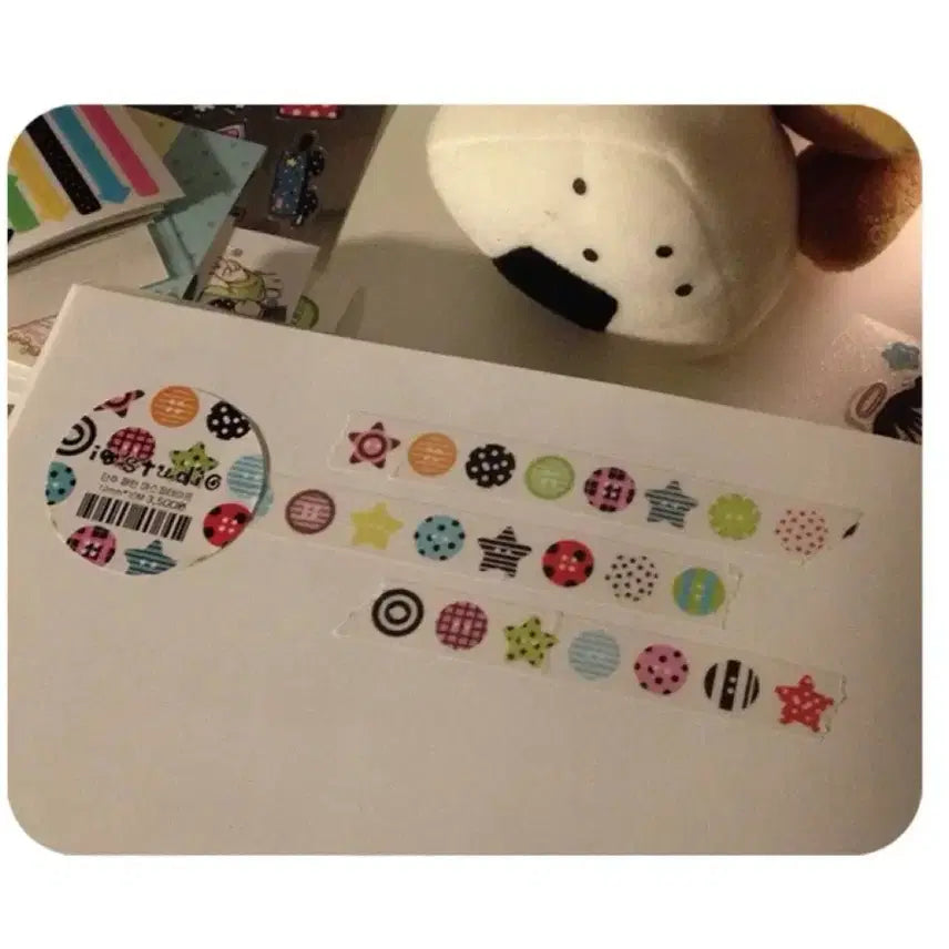 [BUNJANG] IOS Studio Button Pattern Masking Tape / 아이오스튜디오 단추패턴 마테