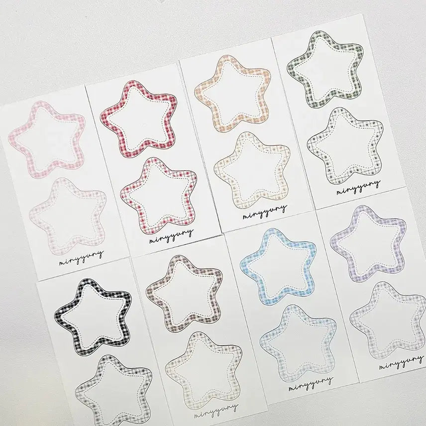 [BUNJANG] Miniuni Round Star Label Memo Pad - 8 Types / [미니유니] 둥근별 라벨 떡메 8종