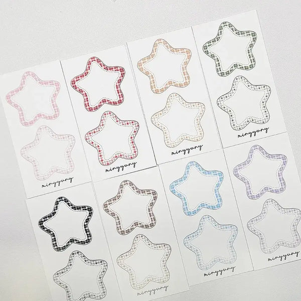 [BUNJANG] Miniuni Round Star Label Memo Pad - 8 Types / [미니유니] 둥근별 라벨 떡메 8종