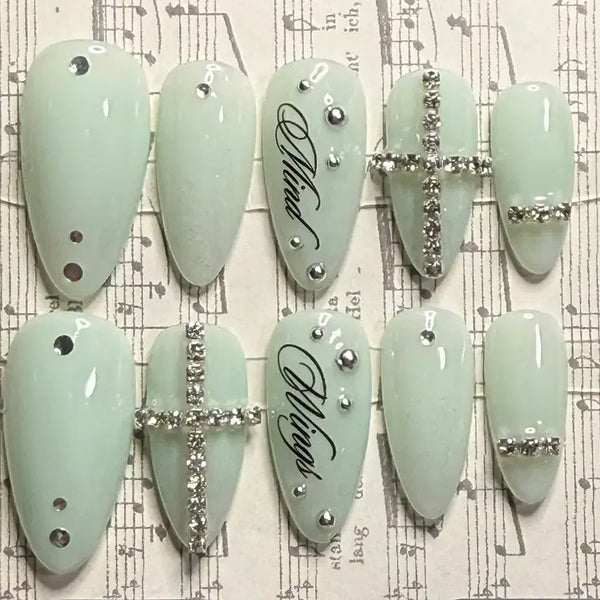 [BUNJANG] Mint Core Handmade Nail Tips / 민트코어 수제네일팁