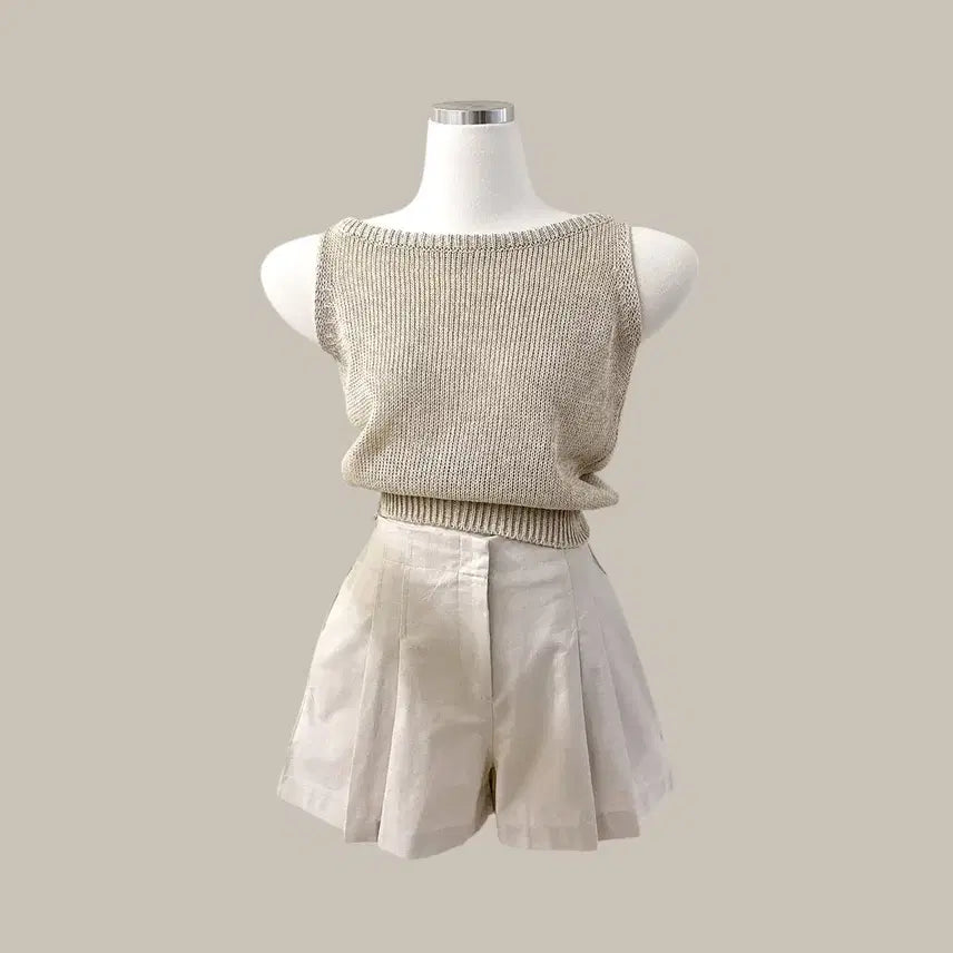 [BUNJANG] Basic Pintuck Linen Shorts / *굿바이세일* 베이직 핀턱 린넨 숏 팬츠 (B1682)