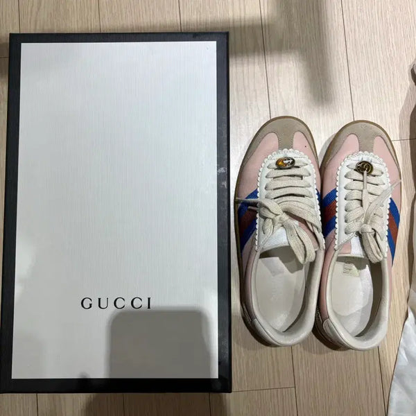 [BUNJANG] Gucci Pink Sneakers / 구찌 핑크 스니커즈