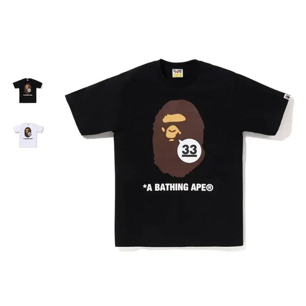[BUNJANG] BAPE 33rd Anniversary Ape Head Short Sleeve T-Shirt / 베이프 33주년 에이프 헤드 반팔티