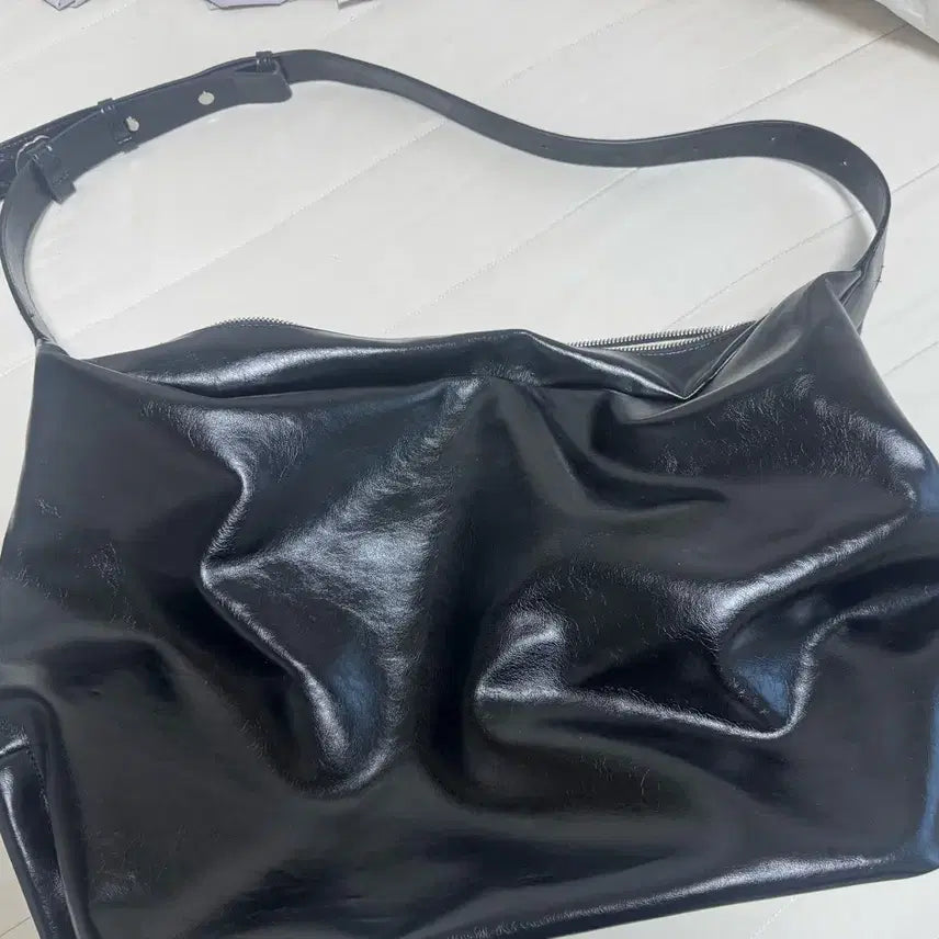 [BUNJANG] Moynat Nouveau Hobo Shoulder Bag Black Leather / 무르 누오보 호보 숄더백 블랙