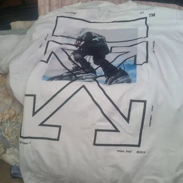 [BUNJANG] Off-White Desktop Short Sleeve T-Shirt (L) / 오프화이트 데스크탑빈팔티. L