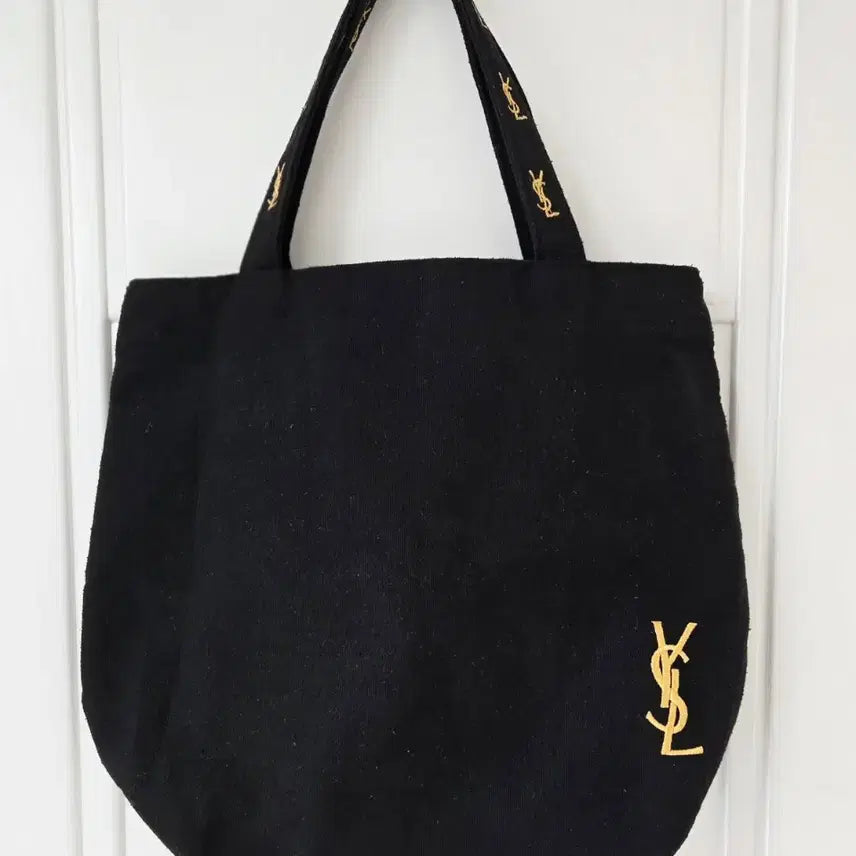 [BUNJANG] Saint Laurent YSL Black Canvas Eco Bag / (정품)입생로랑 YSL 블랙 캔버스 에코백