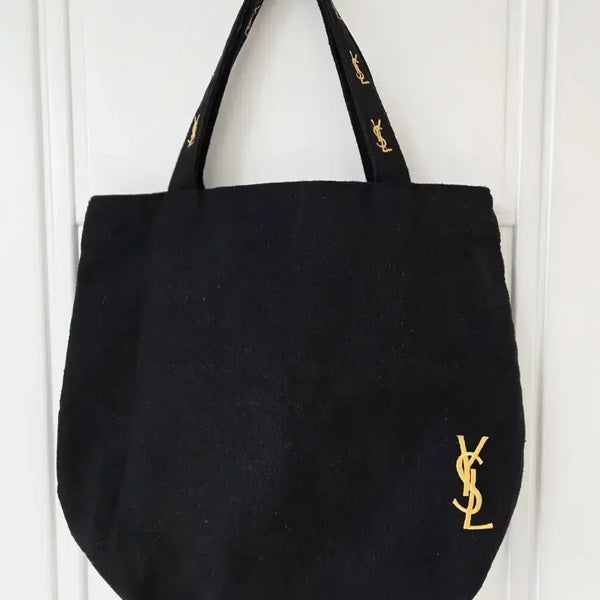 [BUNJANG] Saint Laurent YSL Black Canvas Eco Bag / (정품)입생로랑 YSL 블랙 캔버스 에코백