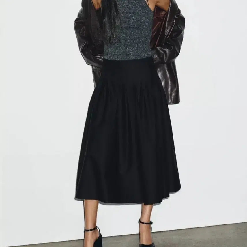 [BUNJANG] Zara Pleated Midi Skirt / 자라 플리츠 미디스커트