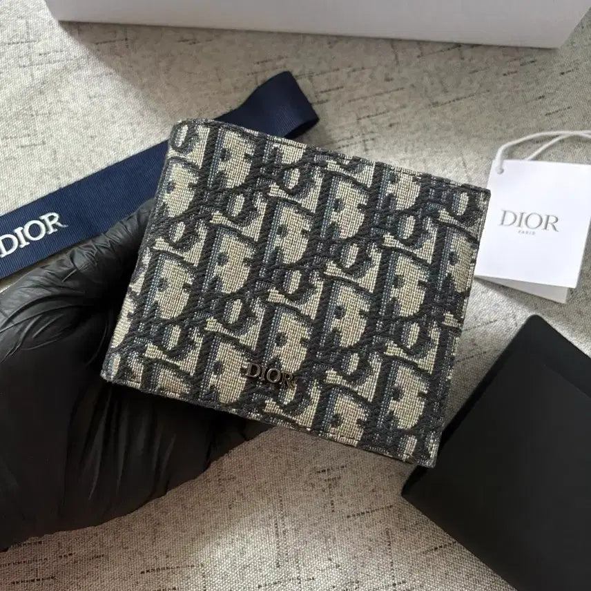 [BUNJANG] Dior Oblique Bifold Wallet Beige / [새상품급/신형]디올 오블리크 반지갑 베이지