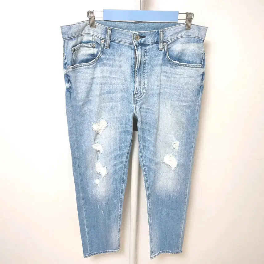 [BUNJANG] Uniqlo Men's Distressed Stretch Denim Jeans / [36] 유니클로 남성 데미지진 스판 청바지 데님팬츠