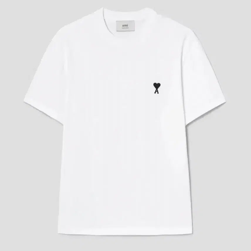 [BUNJANG] AMI Alexandre Mattiussi Heart Logo T-Shirt White XL / 아미하트 로고 화이트 반팔티 XL 새상품