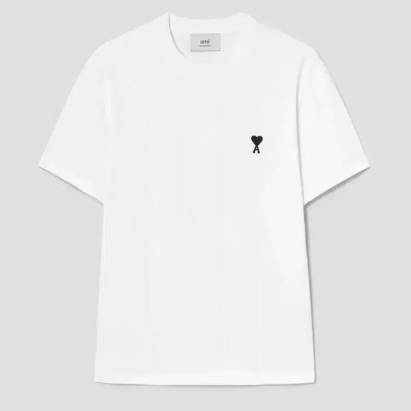 [BUNJANG] AMI Alexandre Mattiussi Heart Logo T-Shirt White XL / 아미하트 로고 화이트 반팔티 XL 새상품