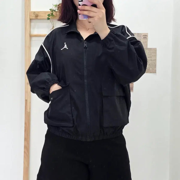 [BUNJANG] Air Jordan Windbreaker Jumper Black / [프립]S/에어조던 바람막이 점퍼 블랙