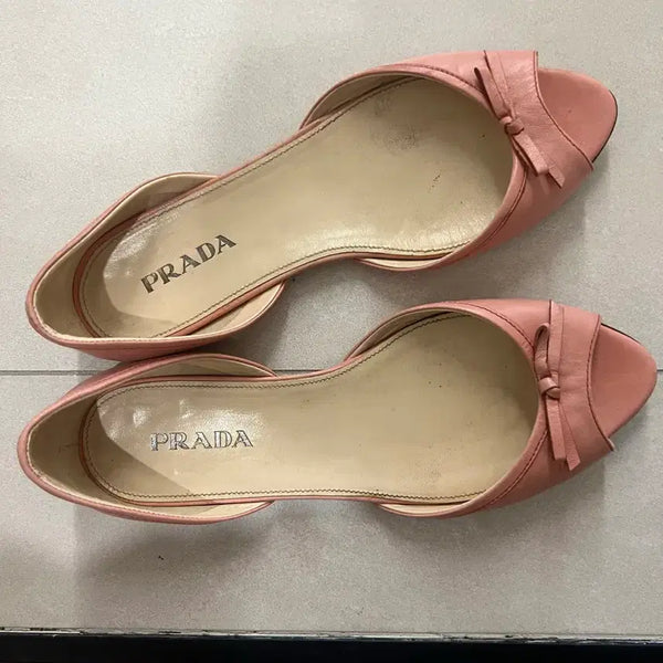 [BUNJANG] Prada Flat Shoes Pink Women's Size 250 / 프라다 플랫 슈즈 핑크 250