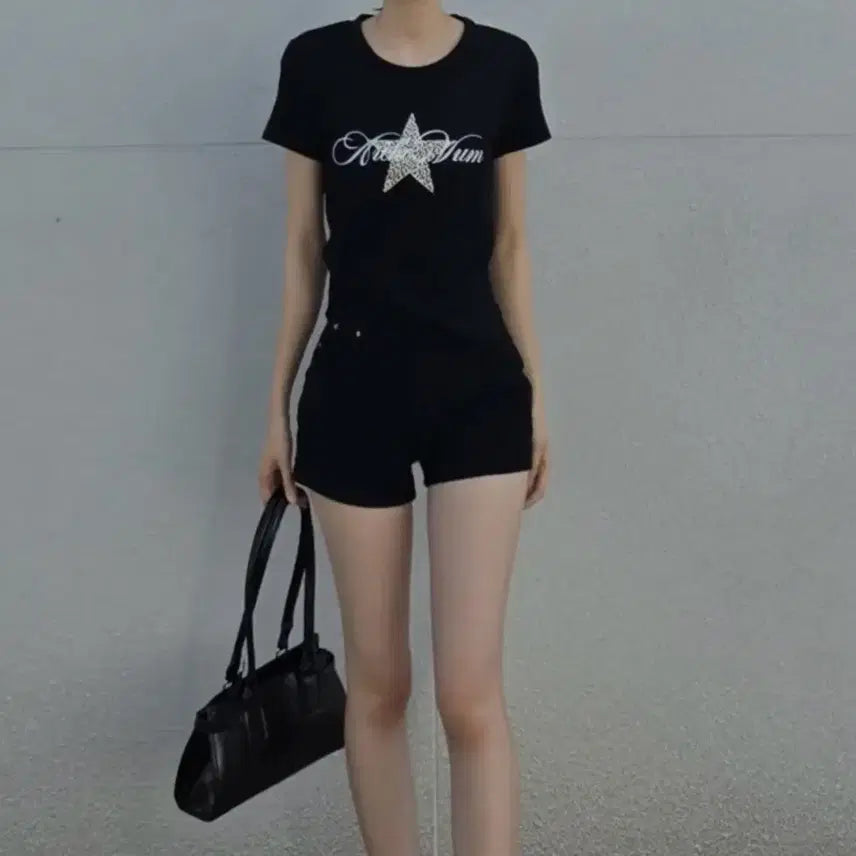 [BUNJANG] Y2K Star Lettering Short Sleeve T-Shirt / 에이블리 y2k 스타 레터링 반팔티(새상품)(포장지그대로)