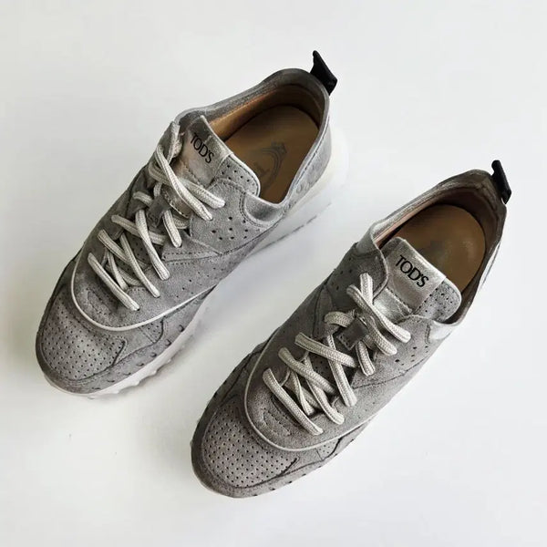 [BUNJANG] Tod's Gray Leather Sneakers Women's 230-235mm / 토즈 스니커즈A급 그레이 36 여성 230~235mm
