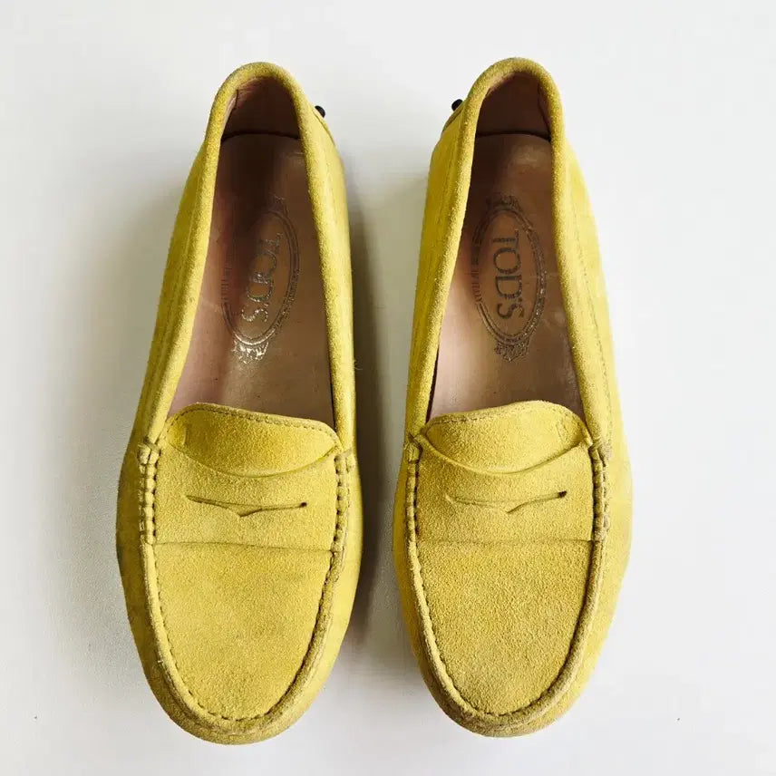 [BUNJANG] Tod's Suede Loafers Yellow Size 36 / 토즈 스웨이드 로퍼 36 옐로우