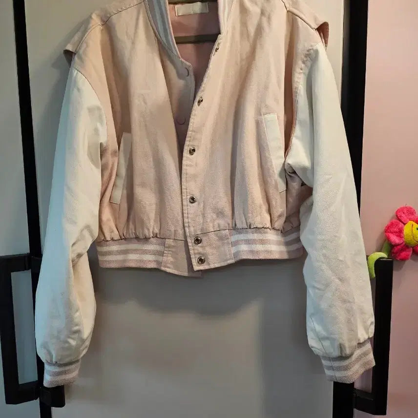 [BUNJANG] Cropped Baseball Jacket / 크롭 야구점퍼