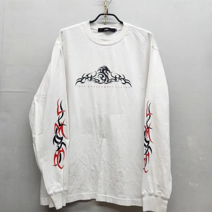 [BUNJANG] LMC Dragon Side Printing Long Sleeve Shirt / LMC(엘엠씨) 드래곤/사이드 프린팅 롱슬리브 M(L)