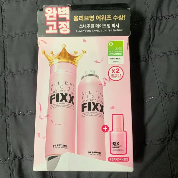 [BUNJANG] So Natural All Day Tight Make-up Fixer 120ml x 2 + 10ml Set / 쏘내추럴 올데이 타이트 메이크업 픽서 120ml x 2 (증정용 10ml 포함)