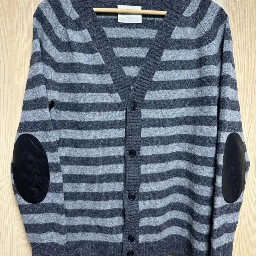 [BUNJANG] Makaware Wool Leather Patch Cardigan Size 3 / 마카웨어 울 가죽패치 가디건 3사이즈