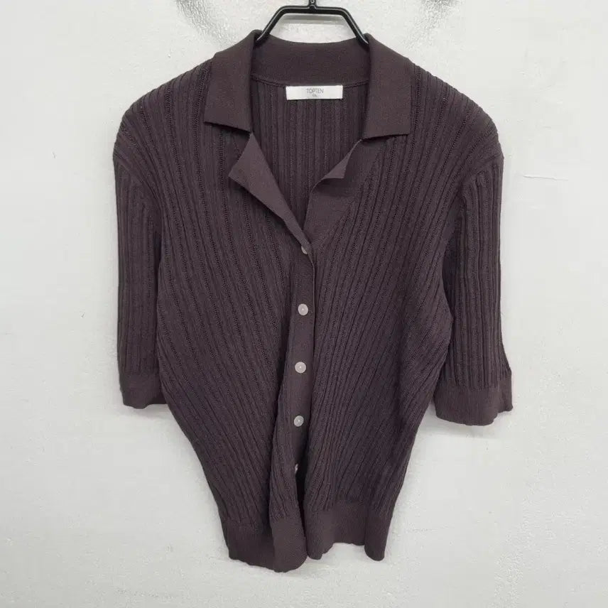 [BUNJANG] TOPTEN Women's Size 77 Short-Sleeved Knit Cardigan / [여성77 size] 탑텐 반팔 니트 가디건
