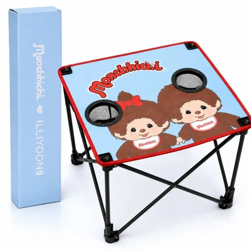 [BUNJANG] Illyun x Monchhichi Collaboration Folding Table / 일리윤 콜라보 몬치치 테이블 새거