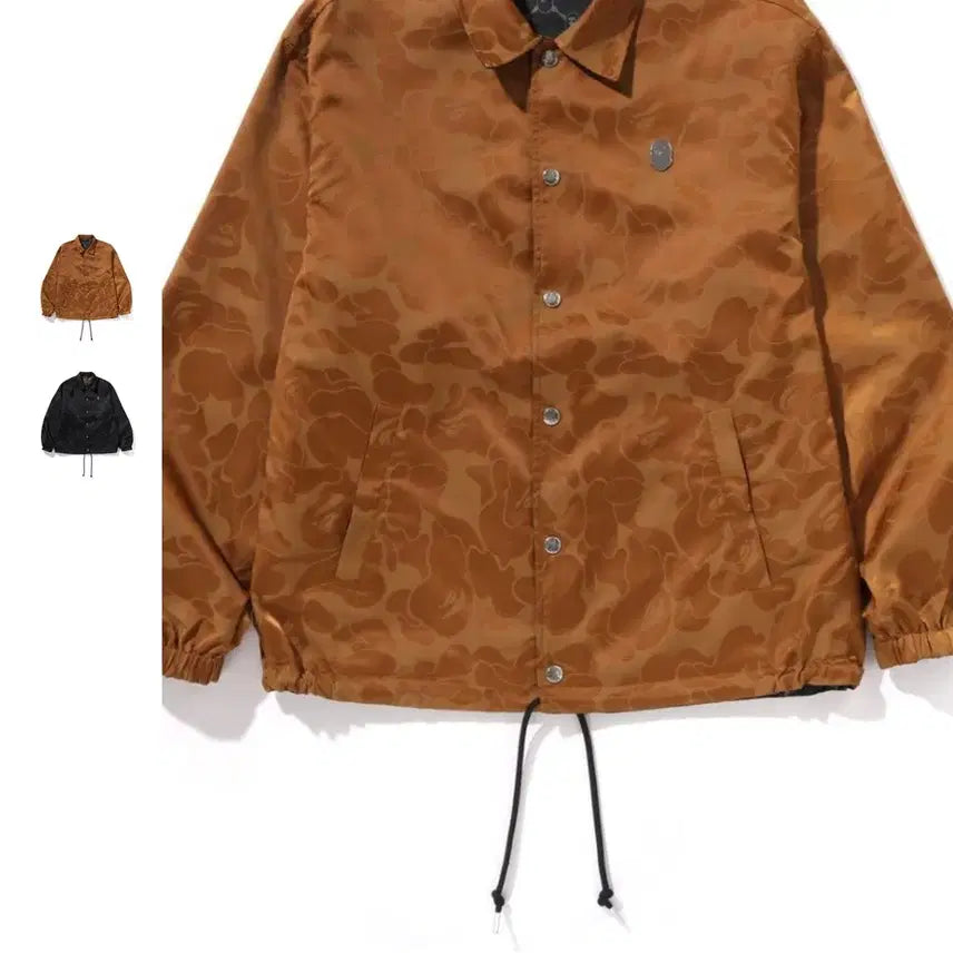 [BUNJANG] BAPE Solid Camo Jacquard Nylon Reversible Coach Jacket / 베이프 솔리드 카모 자카드 나일론 리버시블 코치 자켓