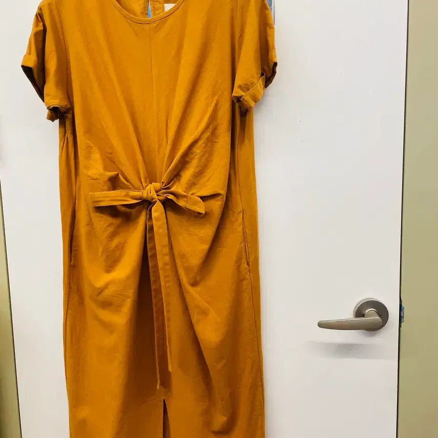 [BUNJANG] Mustard Yellow Cotton Dress / 머스타드색원피스