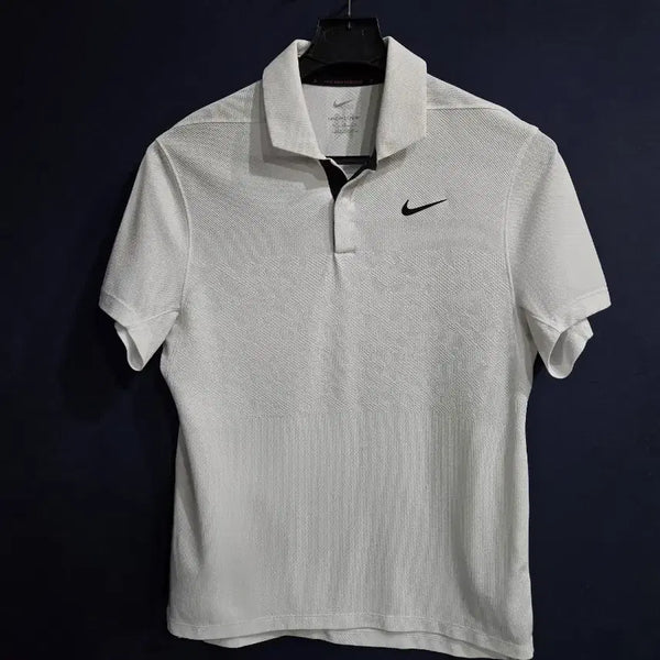 [BUNJANG] Nike Dri-FIT ADV Tiger Woods Camo White Men's Slim Fit Golf Polo T-Shirt Size 95 / 나이키 드라이핏 ADV 타이거우즈 카모 화이트 남성 슬림핏 95 골프 카라반팔티