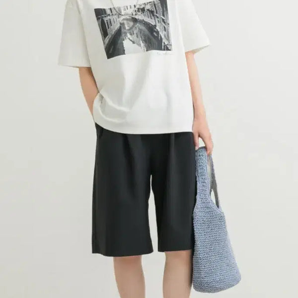[BUNJANG] Urban Research Navy Blue Banding Shorts (Size 55-66) / 어반리서치 반바지(55-66)