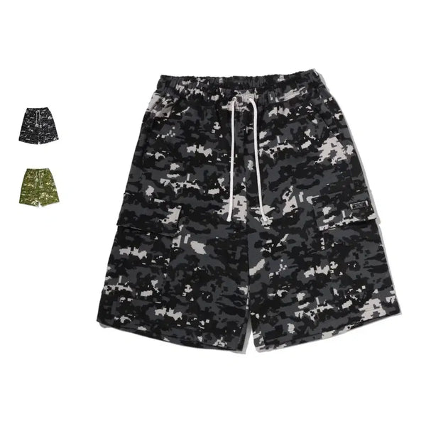 [BUNJANG] BAPE Multi Pixel Camo BapeSta Logo Cargo Sweat Shorts / 베이프 멀티 픽셀 카모 베이프스타 로고 카고 스웨트 반바지