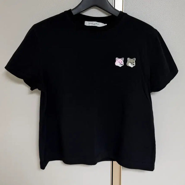 [BUNJANG] Maison Kitsuné Double Fox Short Sleeve T-Shirt Black XS / 메종키츠네 더블 폭스 반팔티 블랙xs