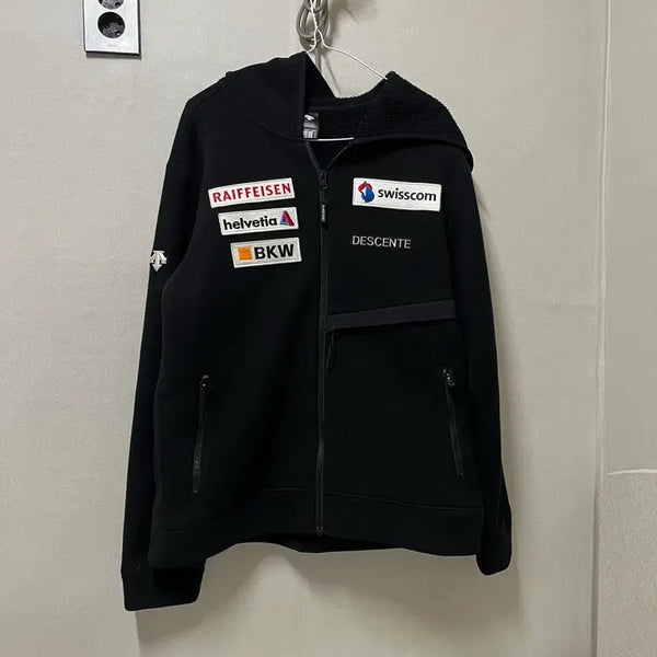 [BUNJANG] Descente Fleece Hooded Jacket XL / 데상트 플리스 XL 105 후리스 남녀공용 레플리카 후드 자켓 뽀글이 점퍼