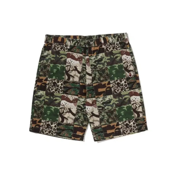 [BUNJANG] BAPE Camo Patchwork Shorts / 베이프 카모 패치워크 반바지
