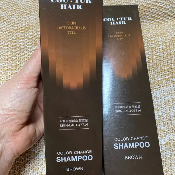 [BUNJANG] Couture Hair Color Change Shampoo - Brown (2-Pack) / 꾸띄르 헤어 컬러 체인지 샴푸 브라운