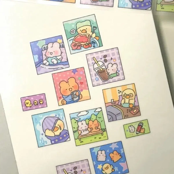 [BUNJANG] Hiyane Daily Diary Ver.2 Kiss Cut Masking Tape / 히야네 하루일기ver.2 키스컷