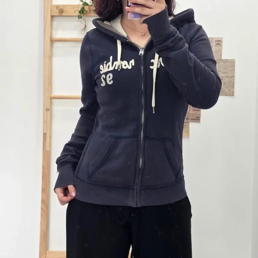 [BUNJANG] Abercrombie Slim Fit Hoodie Zip-Up Navy M / [프립]M/슬림핏 아베크롬비 후드집업 네이비