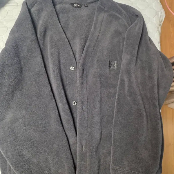 [BUNJANG] Uniqlo x Needles Dark Grey Cardigan XXL / 유니클로 니들스 가디건 다크그레이 XXL
